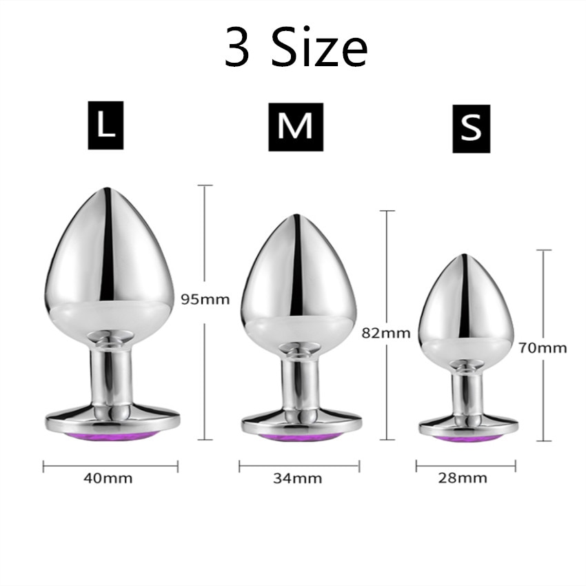 Stainless Steel and Crystal Anal Plug